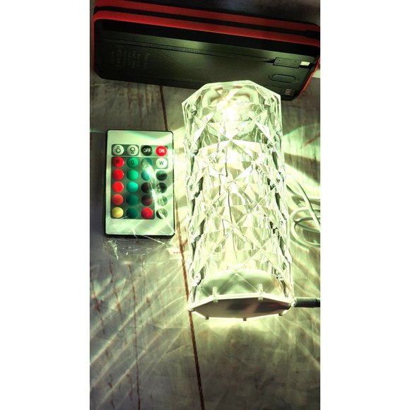 Rose Diamond LED USB Charging Mood Light Multiple Color Remote Lamp - Picture 2 of 16